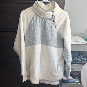 Abercrombie & Fitch Cream and Gray Fleece